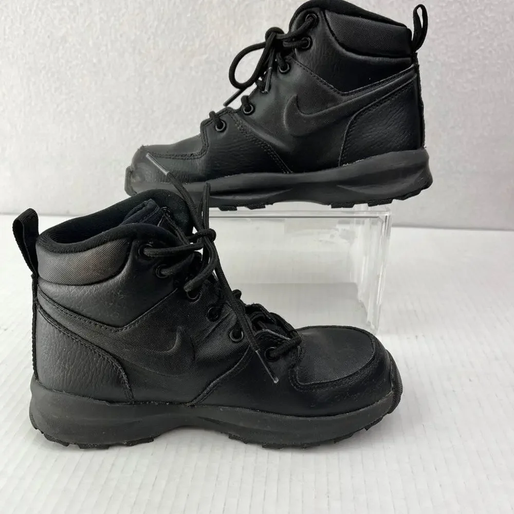 NIKE Shoes Boots Kids US 1Y Black Lace Up High Top Manoa LTR BQ5373-001